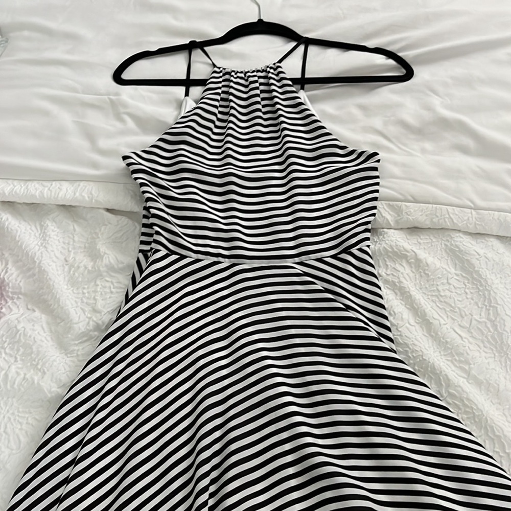 Express Black & White Skater Dress - Picture 4 of 4